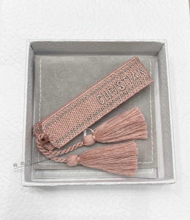 Dior飾品 迪奧經典熱銷款刺繡針織手環 迪奧DIOR編織伸縮流蘇手繩  zgd1495